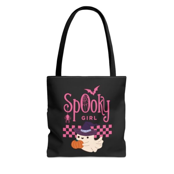Spooky tote bag, Spooky Season tote bag, Spooky kids halloween ghost tote bag, spooky girl, reusable shopping bag, trick or treat bag, party - Image 5
