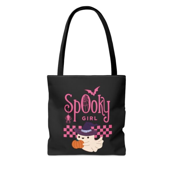 Spooky tote bag, Spooky Season tote bag, Spooky kids halloween ghost tote bag, spooky girl, reusable shopping bag, trick or treat bag, party - Image 6