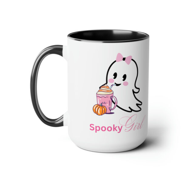 Cute Ghost Halloween Mug Halloween Fall Coffee Mug Gift For Her Spooky Girl Mug Ghost Lover Mug Cute Spooky Ghost Pumpkin Two Tone Mugs 15oz - Image 5