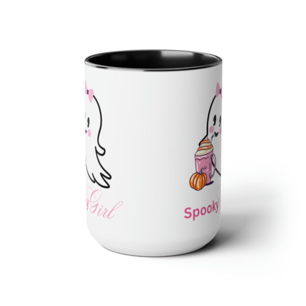 Cute Ghost Halloween Mug Halloween Fall Coffee Mug Gift For Her Spooky Girl Mug Ghost Lover Mug Cute Spooky Ghost Pumpkin Two Tone Mugs 15oz - Image 6