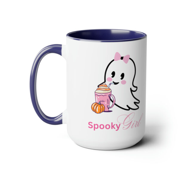 Cute Ghost Halloween Mug Halloween Fall Coffee Mug Gift For Her Spooky Girl Mug Ghost Lover Mug Cute Spooky Ghost Pumpkin Two Tone Mugs 15oz - Image 12