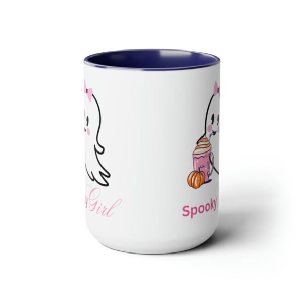 Cute Ghost Halloween Mug Halloween Fall Coffee Mug Gift For Her Spooky Girl Mug Ghost Lover Mug Cute Spooky Ghost Pumpkin Two Tone Mugs 15oz - Image 13