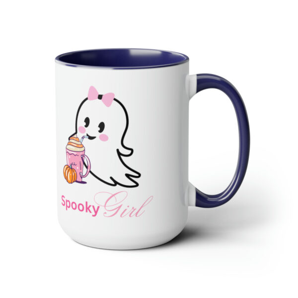 Cute Ghost Halloween Mug Halloween Fall Coffee Mug Gift For Her Spooky Girl Mug Ghost Lover Mug Cute Spooky Ghost Pumpkin Two Tone Mugs 15oz - Image 14