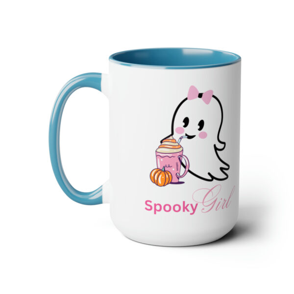 Cute Ghost Halloween Mug Halloween Fall Coffee Mug Gift For Her Spooky Girl Mug Ghost Lover Mug Cute Spooky Ghost Pumpkin Two Tone Mugs 15oz - Image 9