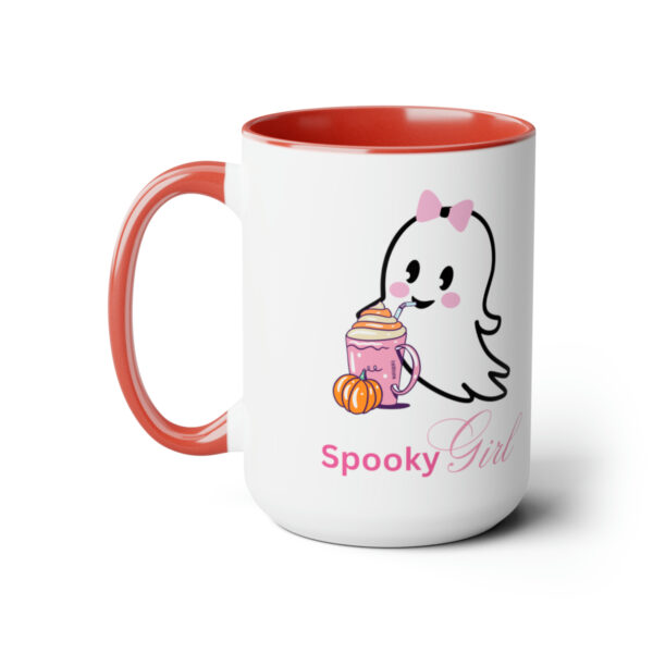 Cute Ghost Halloween Mug Halloween Fall Coffee Mug Gift For Her Spooky Girl Mug Ghost Lover Mug Cute Spooky Ghost Pumpkin Two Tone Mugs 15oz - Image 16