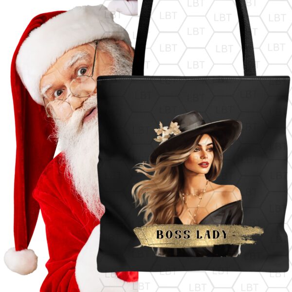 Santa Claus with Boss Lady Tote Bag