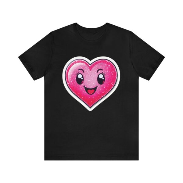 Hot Pink Heart Graphic Cheerful Love T-Shirt - Image 32