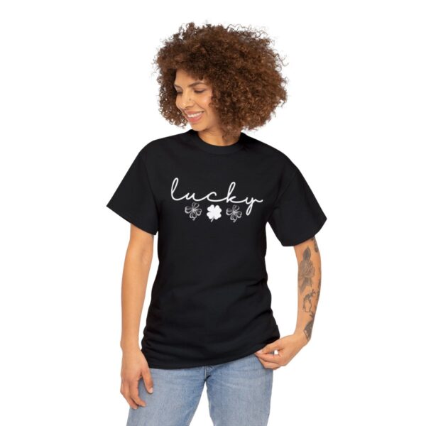 Lucky Shamrock T-Shirt, Saint Patricks Day Four Leaf Clover Tee - Image 4