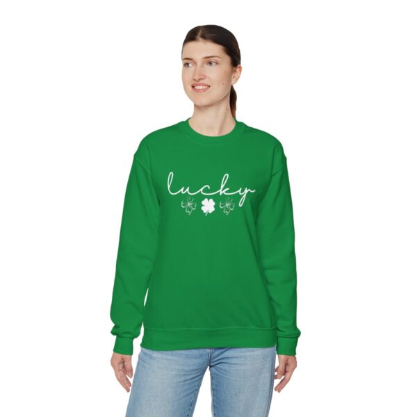 Lucky Clover St Patrick's Day Sweatshirt Lucky Four leaf Shamrock Saint Patrick's Day - Image 71