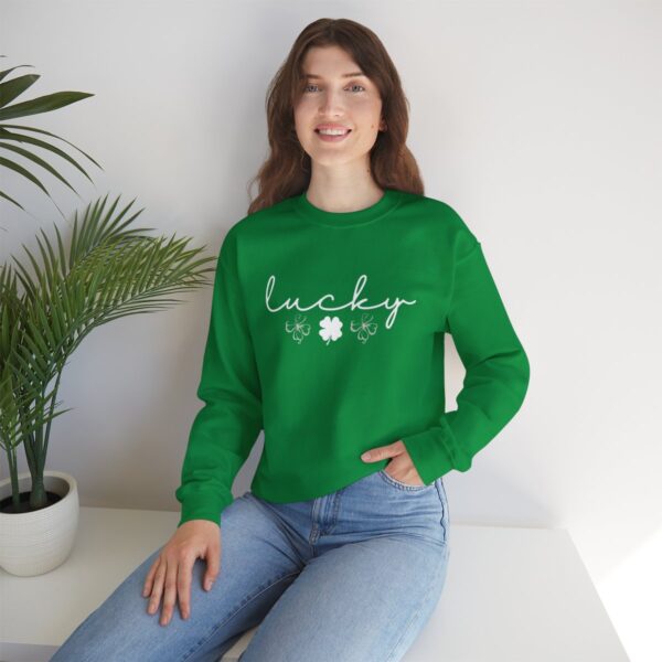 Lucky Clover St Patrick's Day Sweatshirt Lucky Four leaf Shamrock Saint Patrick's Day - Image 74