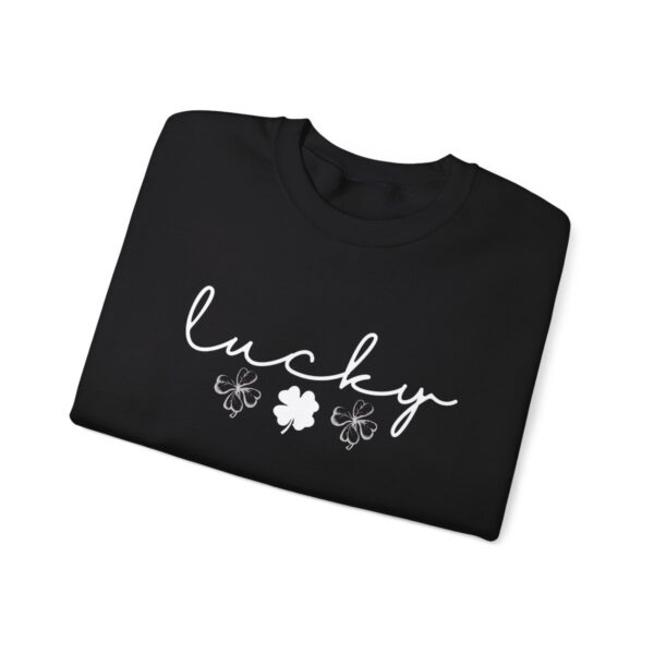 Lucky Clover St Patrick's Day Sweatshirt Lucky Four leaf Shamrock Saint Patrick's Day - Image 3