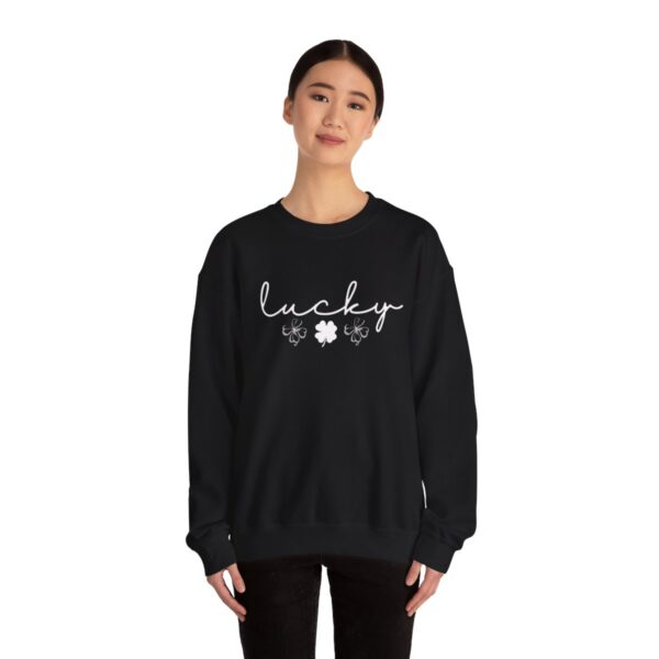 Lucky Clover St Patrick's Day Sweatshirt Lucky Four leaf Shamrock Saint Patrick's Day - Image 4