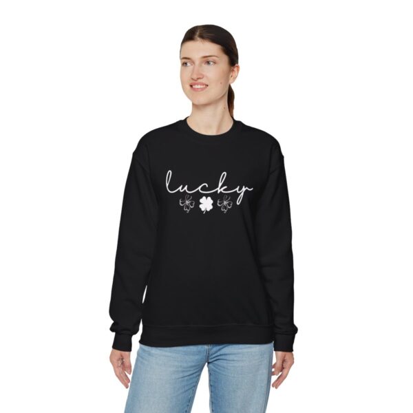 Lucky Clover St Patrick's Day Sweatshirt Lucky Four leaf Shamrock Saint Patrick's Day - Image 8