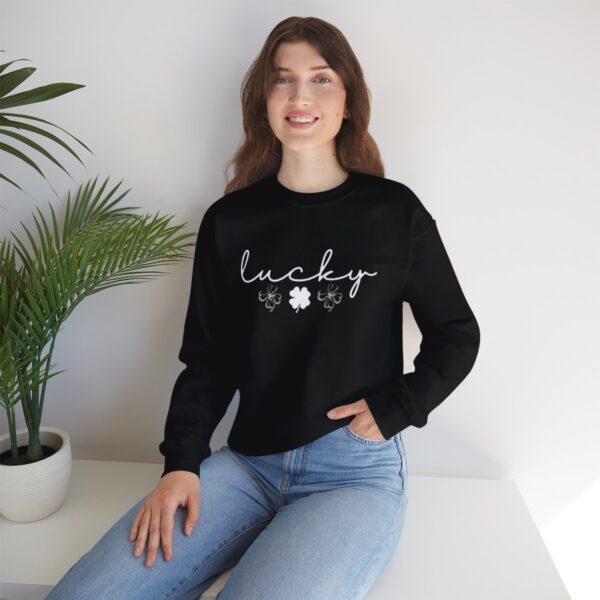 Lucky Clover St Patrick's Day Sweatshirt Lucky Four leaf Shamrock Saint Patrick's Day - Image 11