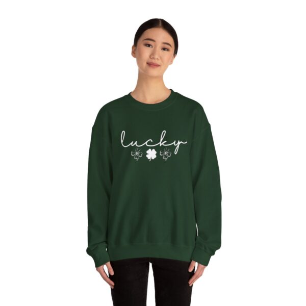Lucky Clover St Patrick's Day Sweatshirt Lucky Four leaf Shamrock Saint Patrick's Day - Image 56