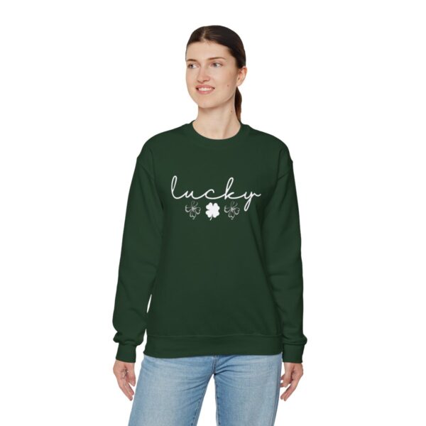 Lucky Clover St Patrick's Day Sweatshirt Lucky Four leaf Shamrock Saint Patrick's Day - Image 60