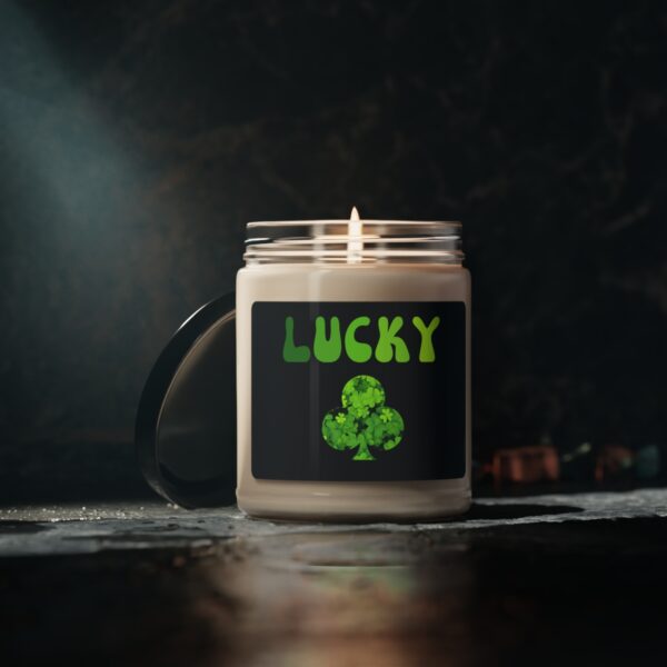 Saint Patrick's Day Shamrock Lucky Candle. 100% Natural Soy Wax Eco-friendly Candle - Image 12