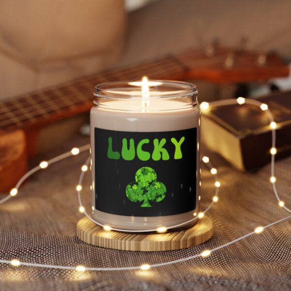 Saint Patrick's Day Shamrock Lucky Candle. 100% Natural Soy Wax Eco-friendly Candle - Image 8
