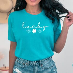 Lucky Shamrock T-Shirt, Saint Patricks Day Four Leaf Clover Tee