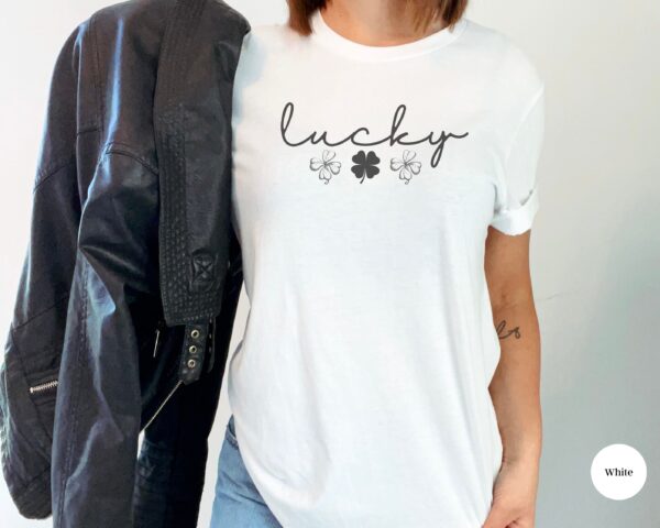 Lucky Shamrock T-Shirt, Saint Patricks Day Four Leaf Clover Tee - Image 6
