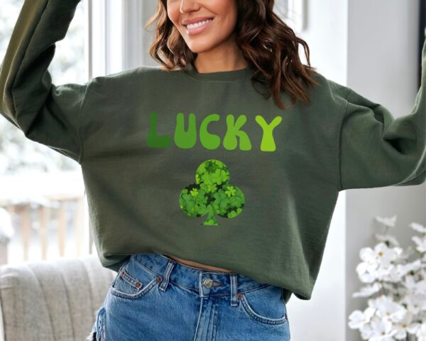 Lucky Clover Sweatshirt, Saint Patrick's Day Pullover - Image 29