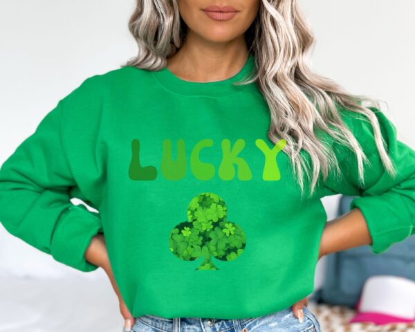 Lucky Clover Sweatshirt, Saint Patrick's Day Pullover - Image 22