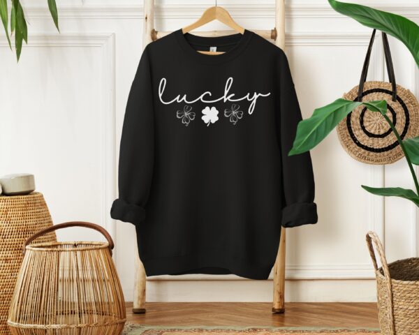 Lucky Clover St Patrick's Day Sweatshirt Lucky Four leaf Shamrock Saint Patrick's Day - Image 43