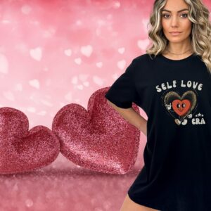 Self Love Era Retro Valentines Day T-Shirt Love Heart Shirt