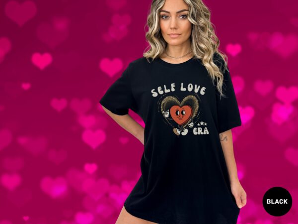 Self Love Era Retro Valentines Day T-Shirt Love Heart Shirt