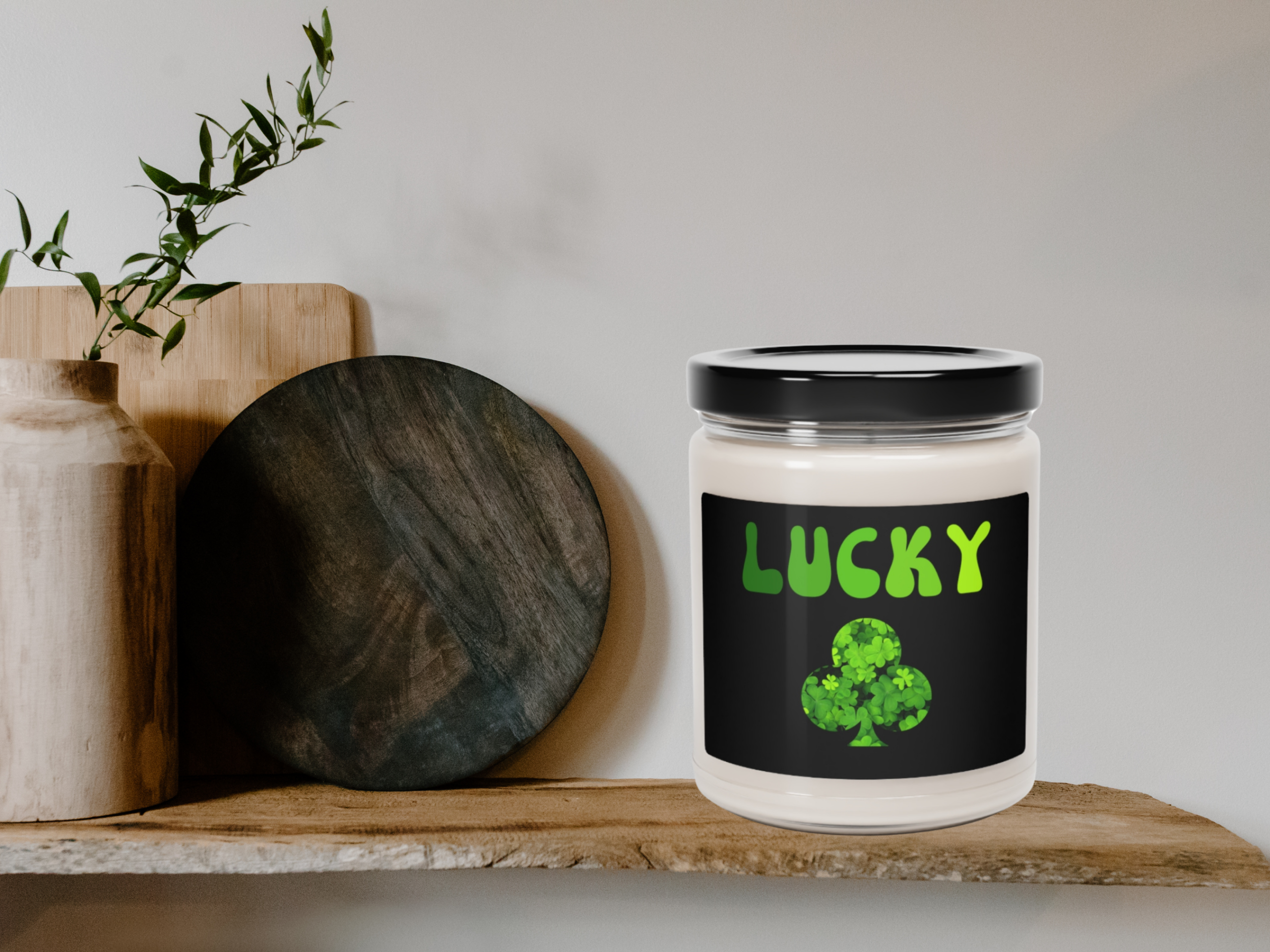 Alt text: "Saint Patrick's Candle front view"