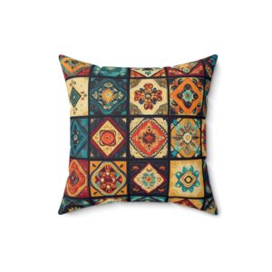Vibrant Boho Pillow - Unique Handcrafted Design for Stunning Indoor Decor