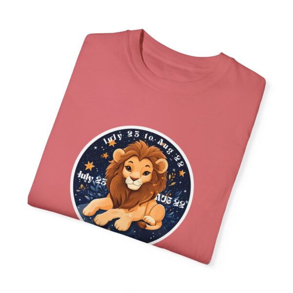 Leo Zodiac Comfort Colors 1717 Tee, Celestial Lion Shirt, Vintage Astrology Gift, Leo Birthday Oversized T-Shirt - Image 22