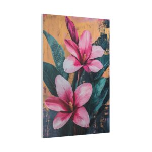 Pink Tropical Blossom Canvas Art - Vibrant Floral Wall Decor for a Refreshing Home