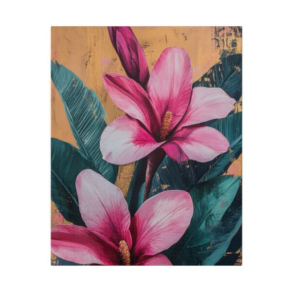 Pink Tropical Blossom Canvas Art - Vibrant Floral Wall Decor for a Refreshing Home - Image 5