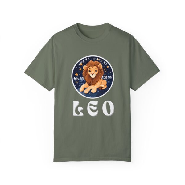 Leo Zodiac Comfort Colors 1717 Tee, Celestial Lion Shirt, Vintage Astrology Gift, Leo Birthday Oversized T-Shirt - Image 24