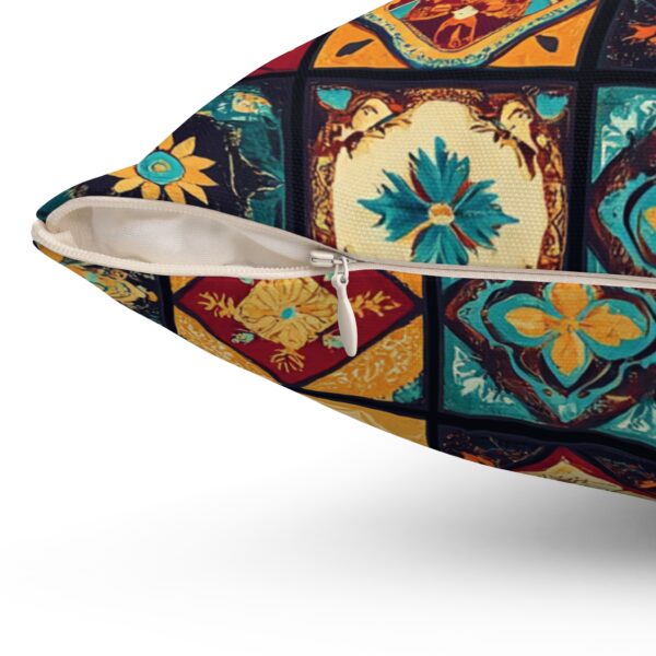 Vibrant Boho Pillow - Unique Handcrafted Design for Stunning Indoor Decor - Image 3