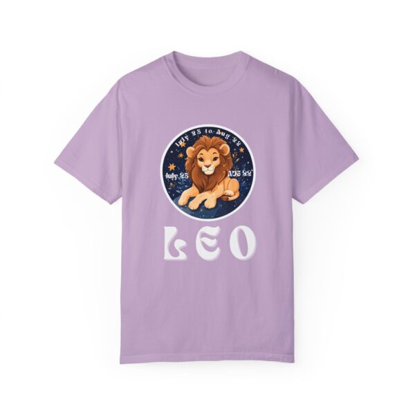 Leo Zodiac Comfort Colors 1717 Tee, Celestial Lion Shirt, Vintage Astrology Gift, Leo Birthday Oversized T-Shirt - Image 25