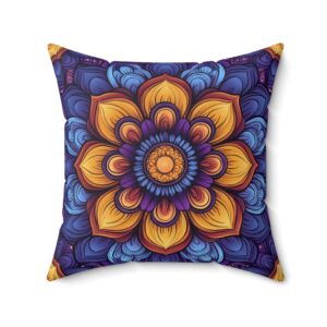 Bohemian Mandala Pillow | Vibrant Boho Accent for Your Home Decor