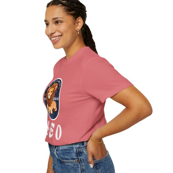 Leo Zodiac Comfort Colors 1717 Tee, Celestial Lion Shirt, Vintage Astrology Gift, Leo Birthday Oversized T-Shirt - Image 4