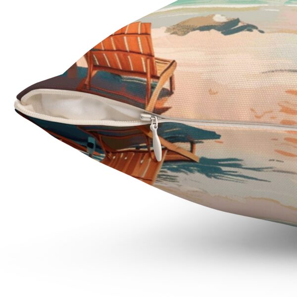 Tropical Beach Paradise Decorative Pillow | Coastal Vibes Home Accent - Image 3