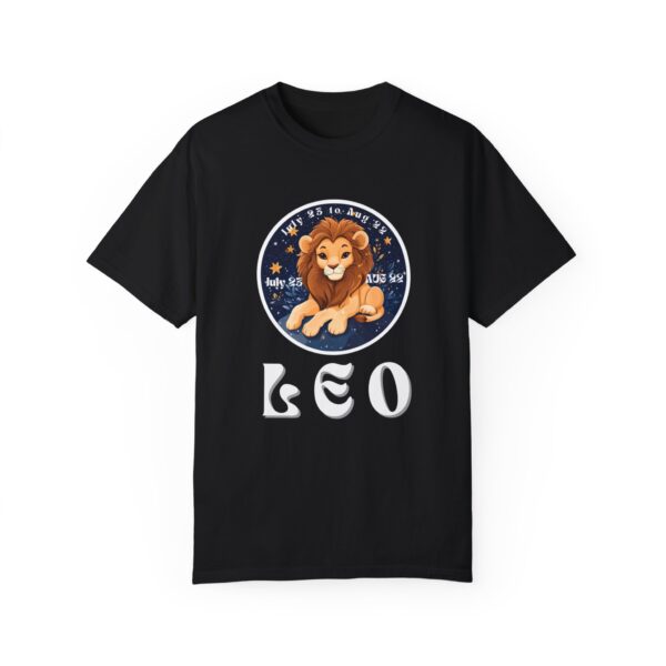 Leo Zodiac Comfort Colors 1717 Tee, Celestial Lion Shirt, Vintage Astrology Gift, Leo Birthday Oversized T-Shirt - Image 23