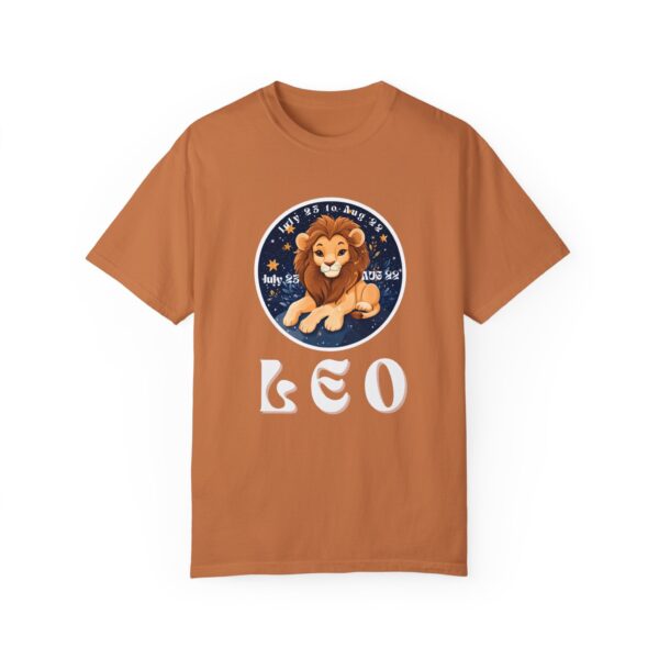 Leo Zodiac Comfort Colors 1717 Tee, Celestial Lion Shirt, Vintage Astrology Gift, Leo Birthday Oversized T-Shirt - Image 30