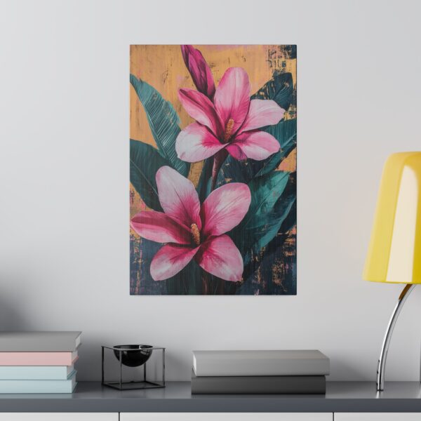 Pink Tropical Blossom Canvas Art - Vibrant Floral Wall Decor for a Refreshing Home - Image 12