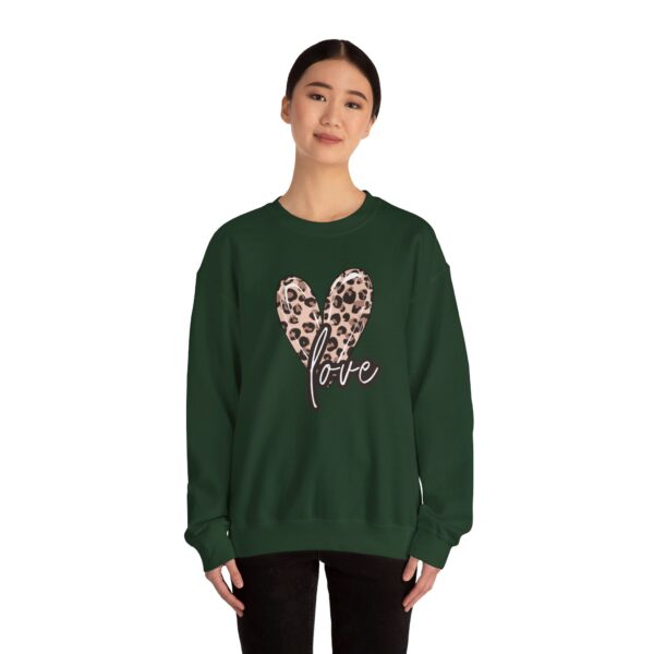 Leopard Heart Shirt, Heart Shirt, Love Shirt, Leopard Print Shirt, Retro Leopard Shirt, Animal Print T-Shirt,  For Women Sweatshirt - Image 4