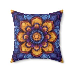 Bohemian Mandala Pillow | Vibrant Boho Accent for Your Home Decor