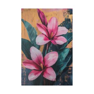 Pink Tropical Blossom Canvas Art - Vibrant Floral Wall Decor for a Refreshing Home