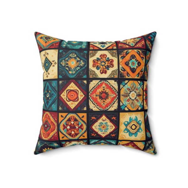 Vibrant Boho Pillow - Unique Handcrafted Design for Stunning Indoor Decor - Image 4