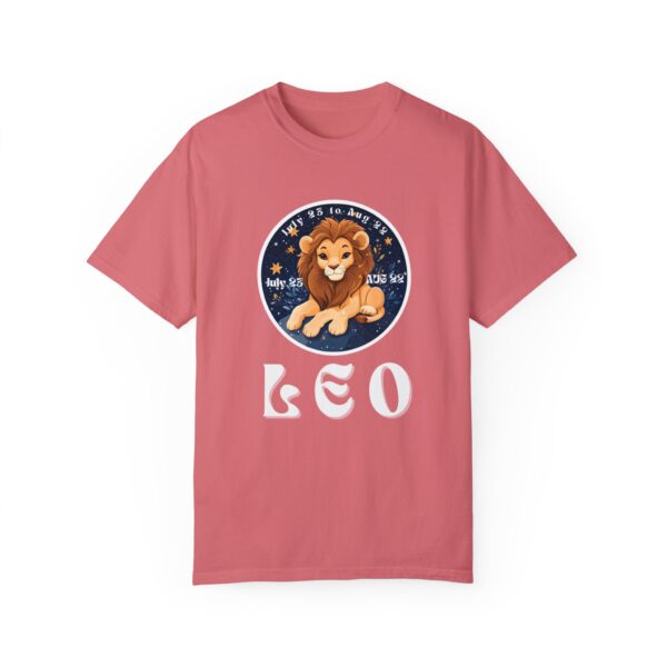 Leo Zodiac Comfort Colors 1717 Tee, Celestial Lion Shirt, Vintage Astrology Gift, Leo Birthday Oversized T-Shirt - Image 29