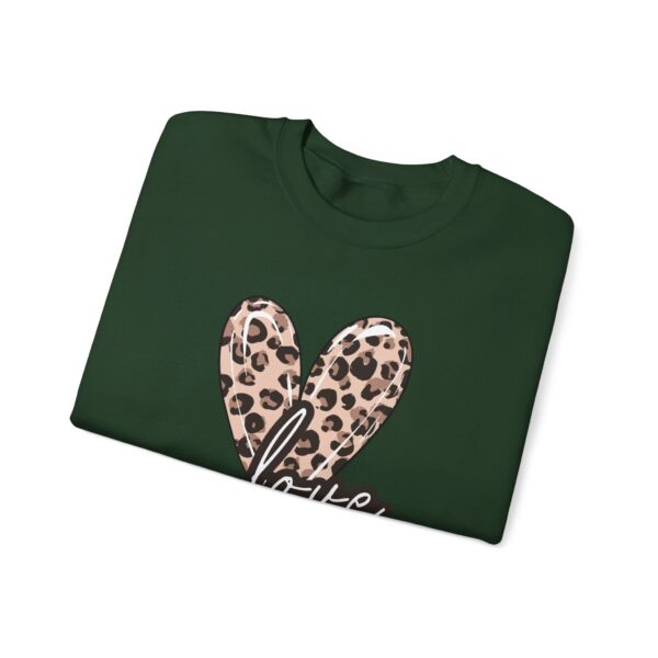 Leopard Heart Shirt, Heart Shirt, Love Shirt, Leopard Print Shirt, Retro Leopard Shirt, Animal Print T-Shirt,  For Women Sweatshirt - Image 3