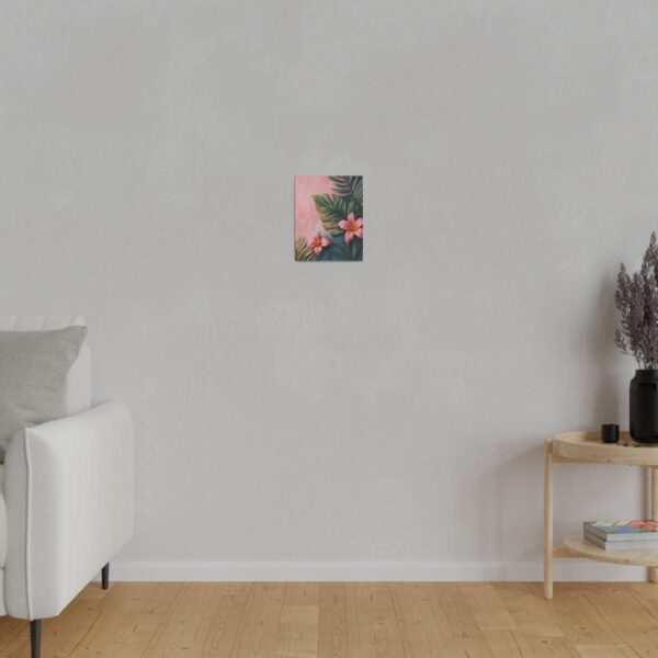 Pink Tropical Leaf Canvas Art - Elegant Floral Wall Decor with Eco-Friendly Frame - Image 7